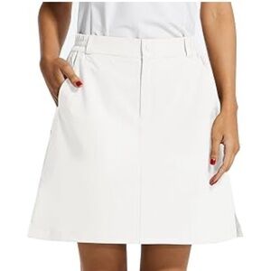 BALEAF Skirt White Tennis/Golf Skirt Quick Dry UPF50 Sun Protection NEW Size XL